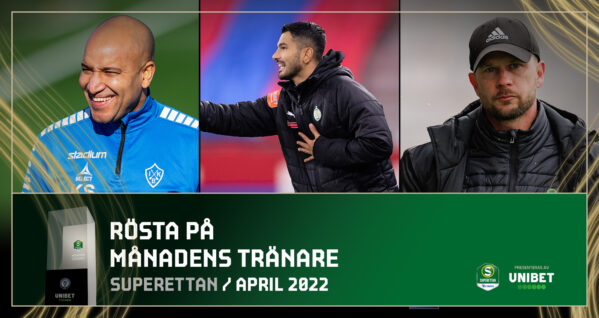 Nominerade till Månadens Tränare i Superettan