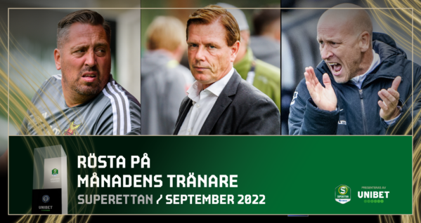 Nominerade till Månadens Tränare i september