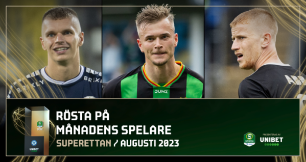De nominerade till Månadens Spelare i augusti